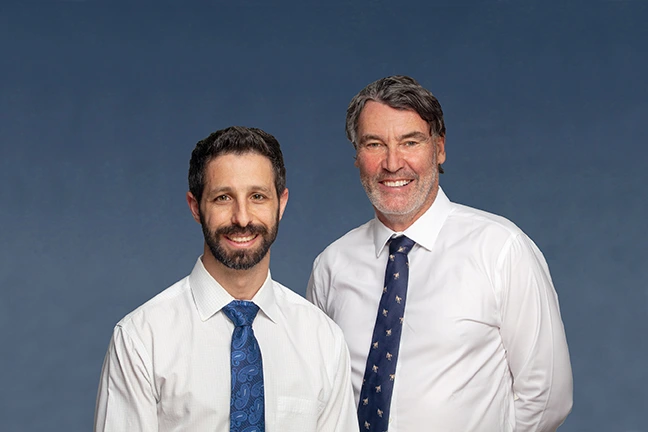 Veterinarians Dr Dan Linden and Mark Walker